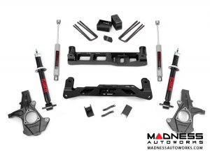 Chevrolet Silverado 1500 2WD Suspension Lift Kit w/ N3 Shocks & Lifted Struts - 5" Lift - Cast Steel